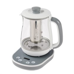 Чайник электрический TEFAL BJ551B10, стекло, 1.5 л, 1430 Вт, регулировка t°, белый - фото 51407317