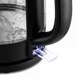Чайник КТ-6156, электрический, стекло, 1.5 л, 2200 Вт, чёрный - фото 51407468