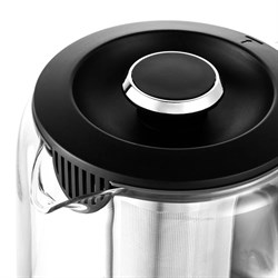 Чайник КТ-6157, электрический, стекло, 1.6 л, 2200 Вт, чёрный - фото 51407475