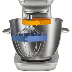 Миксер планетарный Gorenje MMC1000RLBK, 1000 Вт, чаша 4.5 л, 7 скоростей, 4 насадки, чёрный - фото 51407598