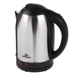 Чайник электрический "Добрыня" DO-1231, металл, 2 л, 2000 Вт, серо-чёрный - фото 51407773