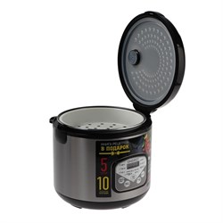 Мультиварка ENERGY EN-257, 900 Вт, 5 л, 10 программ, антипригарное покрытие, чёрная - фото 51407810