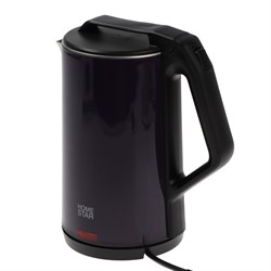 Чайник электрический HOMESTAR HS-1036, пластик, колба металл, 1.8 л, 1500 Вт, фиолетовый - фото 51408078