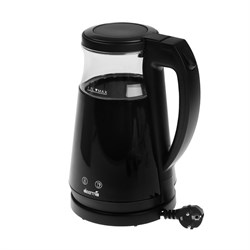 Чайник электрический DEERMA DEM-SH90W, металл, 1.7 л, 1700 Вт, регулировка t°, чёрный - фото 51408421