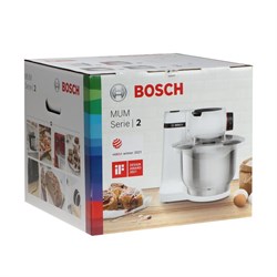 Кухонная машина Bosch MUMS2EW00, 700 Вт, 3.8 л, 4 скорости, 2 насадки, белая - фото 51408802