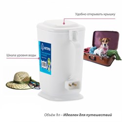 Чайник электрический «Мастерица ЭЧ-1,0/0,8-220Б», пластик, 1 л, 800 Вт, белый - фото 51409086