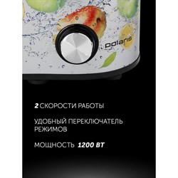 Соковыжималка Polaris PEA 1241A, центробежная, 1200 Вт, 1.1/2.7 л, 21000 об/мин, серебристая - фото 51410036