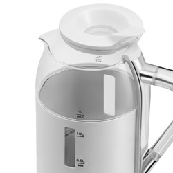 Чайник электрический Polaris PWK 1563CGL, стекло, 1.5 л, 2200 Вт, белый - фото 51410092