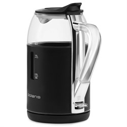 Чайник электрический Polaris PWK 1563CGL, стекло, 1.5 л, 2200 Вт, чёрный - фото 51410107