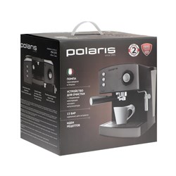 Кофеварка Polaris PCM 1527E, рожковая, 850 Вт, капучинатор, чёрная - фото 51410164