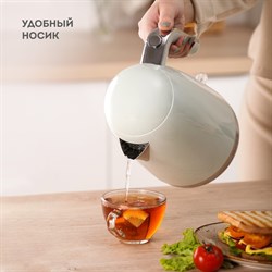 Чайник электрический Galaxy GL 0332, пластик, колба металл, 1.7, 2200 Вт, зелёный - фото 51410217