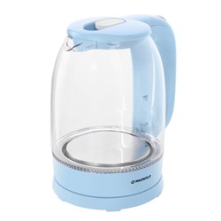 Чайник MAUNFELD MGK-613BL, стекло, 1.7 л, 2200 Вт, голубой - фото 51410525