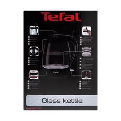 Чайник электрический TEFAL KO450832, стекло, 1.7 л, 2400 Вт, чёрный - фото 51410848