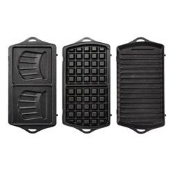 Сендвичница MOULINEX SW611812, 700 Вт, антипригарное покрытие, чёрно-серебристая - фото 51410943