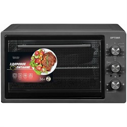 Мини-печь OPTIMA OF-36BL, 1300 Вт, 36 л, таймер, 2 противня, чёрная - фото 51411059