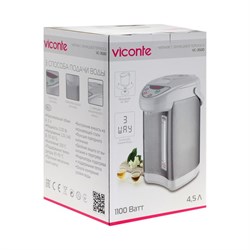 Термопот Viconte VC-3500, 1100 Вт, 4.5 л, бело-серебристый - фото 51411353