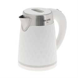 Чайник электрический Viconte VC-3300, пластик, колба металл, 1.7 л, 2200 Вт, белый - фото 51411385
