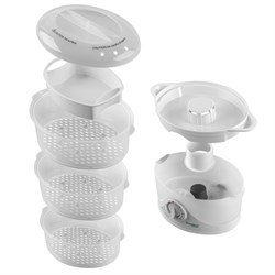 Пароварка Endever Vita-177, электрическая, 1000 Вт, 9 л, 3 яруса, белая - фото 51411729