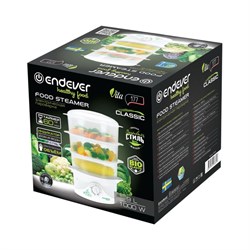 Пароварка Endever Vita-177, электрическая, 1000 Вт, 9 л, 3 яруса, белая - фото 51411733
