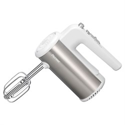 Миксер Pioneer MX340, ручной, 300 Вт, 5 скоростей, цвет белый с серебристым - фото 51412353