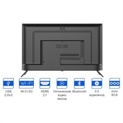Телевизор Kivi 43U740NB, 43", 3840x2160, DVB-T2/C, HDMI 4, USB 3, Smart TV, чёрный - фото 51412390