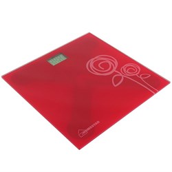 Весы напольные HOMESTAR HS-6001C, электронные, до 180 кг, 1хCR2032, стекло, красные - фото 51412933