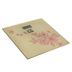 Весы напольные Irit IR-7258, электронные, до 180 кг, рисунок "цветы" - фото 51412977