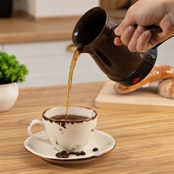 Турка электрическая Luazon LTE-601, 250 мл, 600 Вт, коричневая - фото 51413241