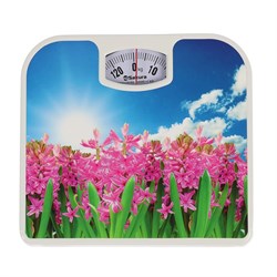 Весы напольные Sakura SA-5000-7, механические, до 130 кг, картинка "гиацинты" - фото 51413252