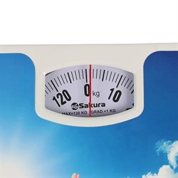 Весы напольные Sakura SA-5000-7, механические, до 130 кг, картинка "гиацинты" - фото 51413253