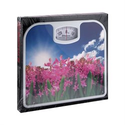 Весы напольные Sakura SA-5000-7, механические, до 130 кг, картинка "гиацинты" - фото 51413258