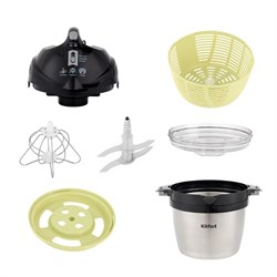 Измельчитель Kitfort КТ-1396, металл, 350 Вт, 3.5 л, серебристый - фото 51413780