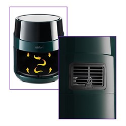 Аэрогриль Kitfort КТ-2222, 1500 Вт, 80-200°C, 3.3 л, зелёный - фото 51414064