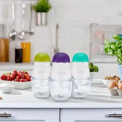 Измельчитель Kitfort КТ-3064-1, стекло, 150 Вт, 0.3 л, бело-фиолетовый - фото 51414883