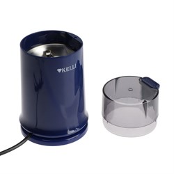 Кофемолка KELLI  KL-5112, электрическая, ножевая, 300 Вт, 70 г, синяя - фото 51414935