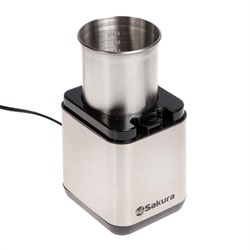 Кофемолка Sakura  SA-6161S, электрическая, ножевая 200 Вт, 80 г, серебристо-чёрная - фото 51414957