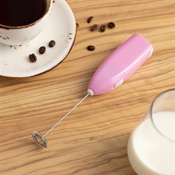 Капучинатор погружной Luazon LMR-07, от батареек 2×АА, розовый - фото 51415007