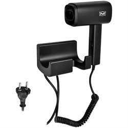 Фен Puff-1601Вl, настенный, 1600 Вт, 2 скорости, хол. воздух, чёрный - фото 51415279