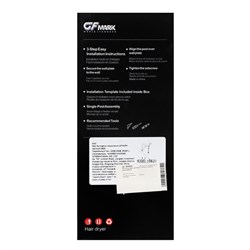 Фен GFmark 6820, настенный, 1200 Вт, 2 скорости. белый - фото 51415416
