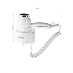 Фен GFmark 6832, настенный, 1850 Вт, 2 режима, 2 скорости. белый - фото 51415421