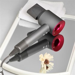 Фен Windigo LF-03, 1250 Вт, 3 температурных режима, 3 скорости, концентратор, серо-розовый - фото 51415452