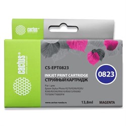 Картридж струйный Cactus CS-EPT0823 пурпурный для Epson Stylus Photo R270/290/RX590 (11.4мл)   17254 - фото 51416018