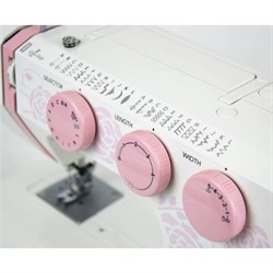 Швейная машина Janome Pink 25, 60 Вт, 25 операций, автомат,бело-розовая - фото 51416029