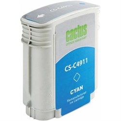 Картридж Cactus CS-C4911 №82, для HP DJ 500/800C, 72 мл, цвет голубой - фото 51416158