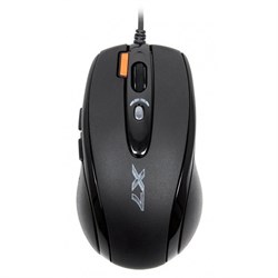 Мышь оптическая A4Tech X87, 2400 dpi, USB, 8 кнопок, чёрная - фото 51416594