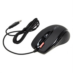 Мышь оптическая A4Tech X87, 2400 dpi, USB, 8 кнопок, чёрная - фото 51416601