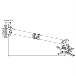 Кронштейн для проектора Cactus CS-VM-PR16L-BK черный макс.13.6кг потолочный поворот и наклон   10044 - фото 51416977