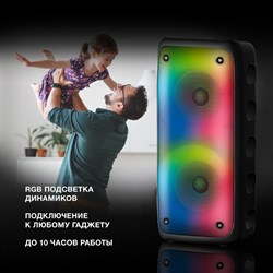 Минисистема Hyundai H-MC1230 черный 40Вт FM USB BT micro SD - фото 51417023