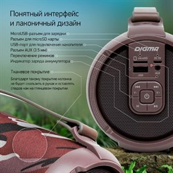 Колонка порт. Digma D-PS1520 камуфляж/камуфляж 16W 1.0 BT 10м 1500mAh (SP1520C) - фото 51417202
