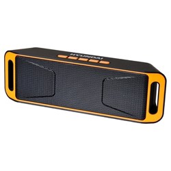 Колонка порт. Hyundai H-PAC160 черный/оранжевый 6W 1.0 BT/3.5Jack/USB - фото 51417335
